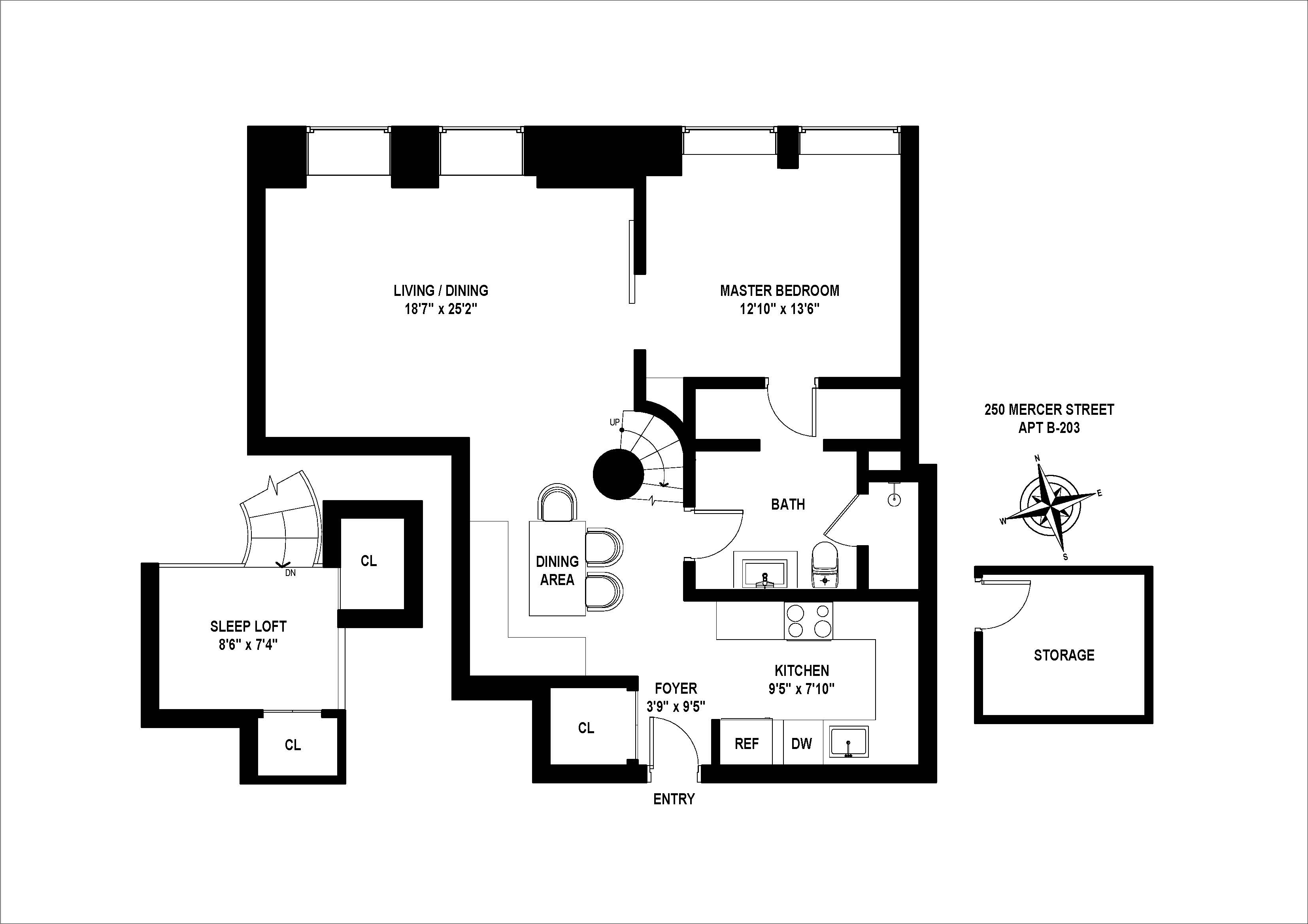 250 Mercer Street, Unit B203 Manhattan, NY 10012 - Photo 19 of 19 a picture of a bench in a white wall