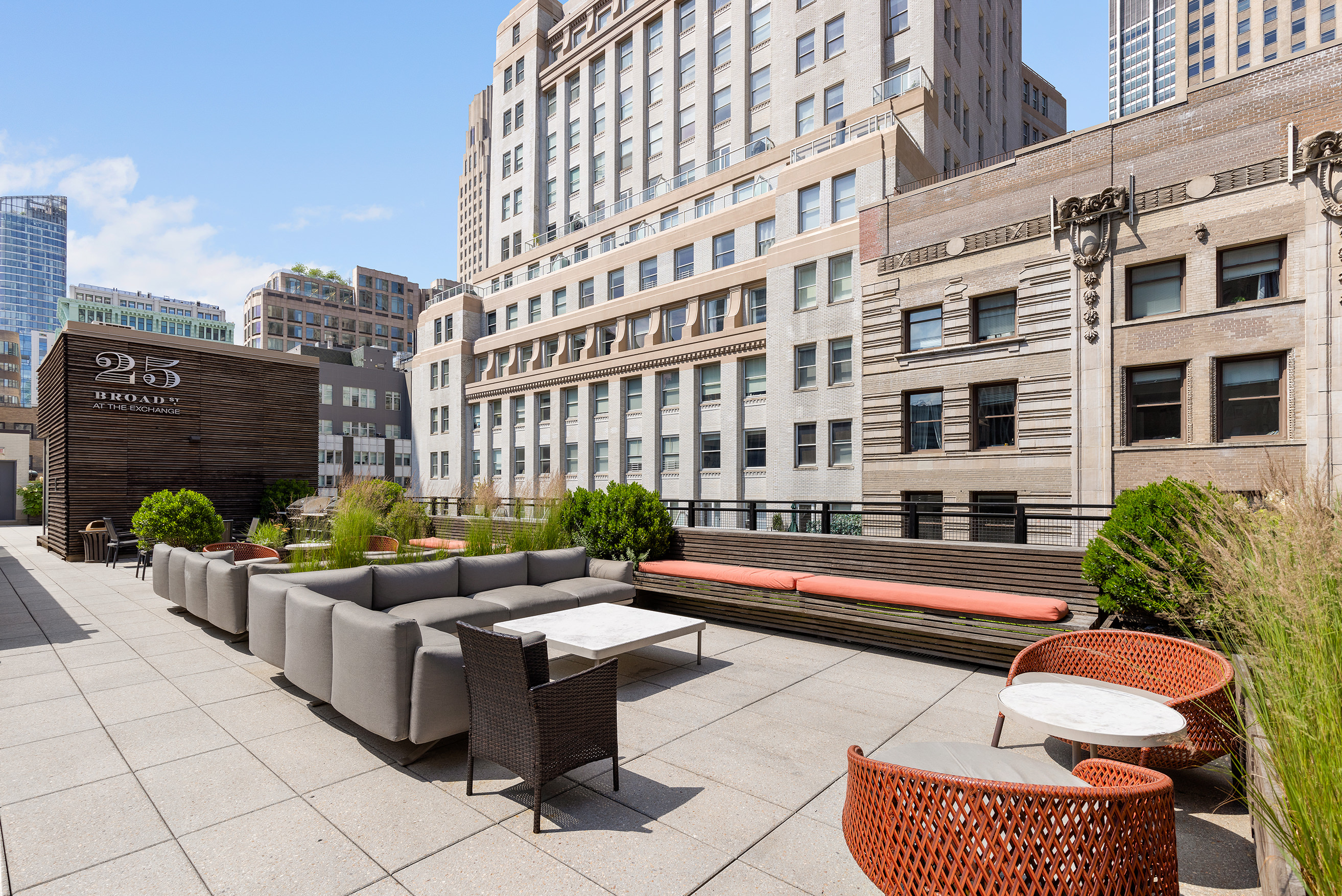 25 Broad Street, Unit 6T Manhattan, NY 10004 - Photo 9 of 13 a outdoor space with patio couches and a fireplace