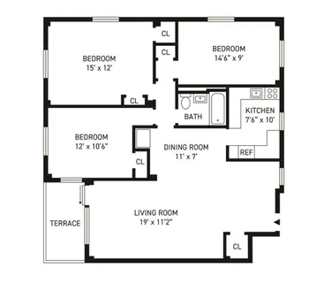 a picture of a floor plan