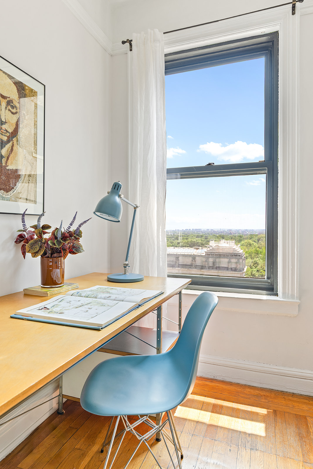 135 Eastern Parkway, Unit 14E Brooklyn, NY 11238 - Photo 9 of 16 a view of a living room and a floor to ceiling window