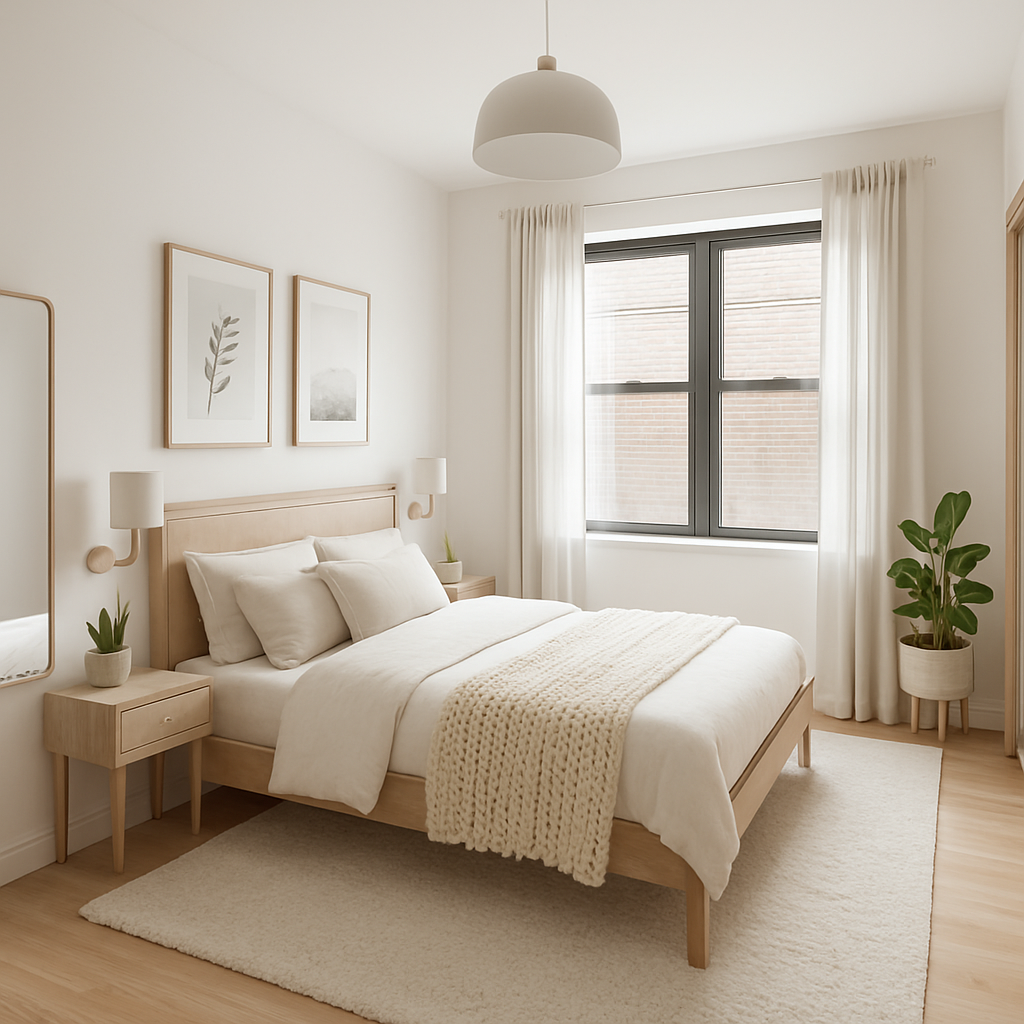 35-17 30th Street, Unit GARDEN Queens, NY 11106 - Photo 2 of 14 a bedroom with a bed and a large window