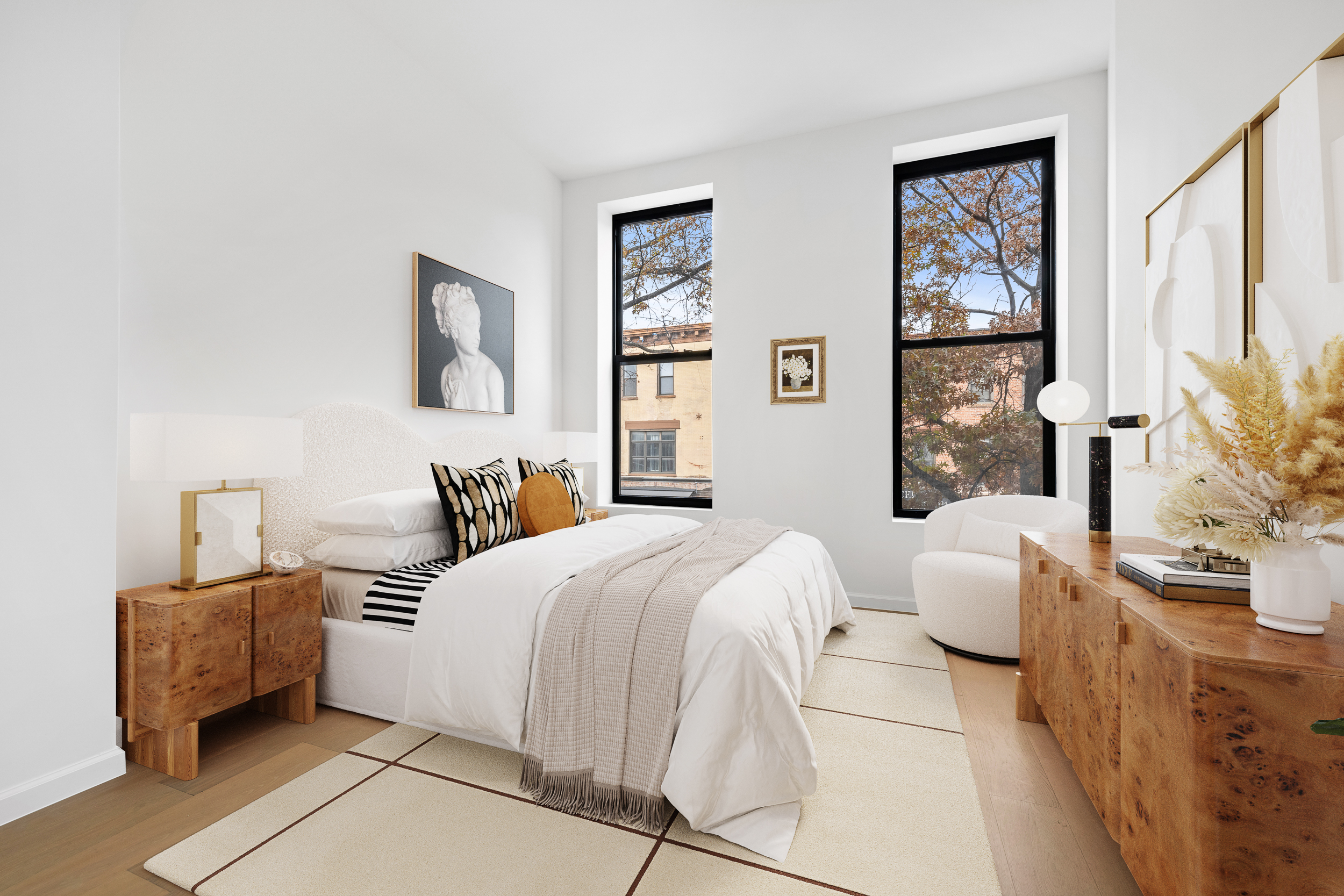 317 Court Street, Unit 2 Brooklyn, NY 11231 - Photo 5 of 14 a bed room with a bed and a couch