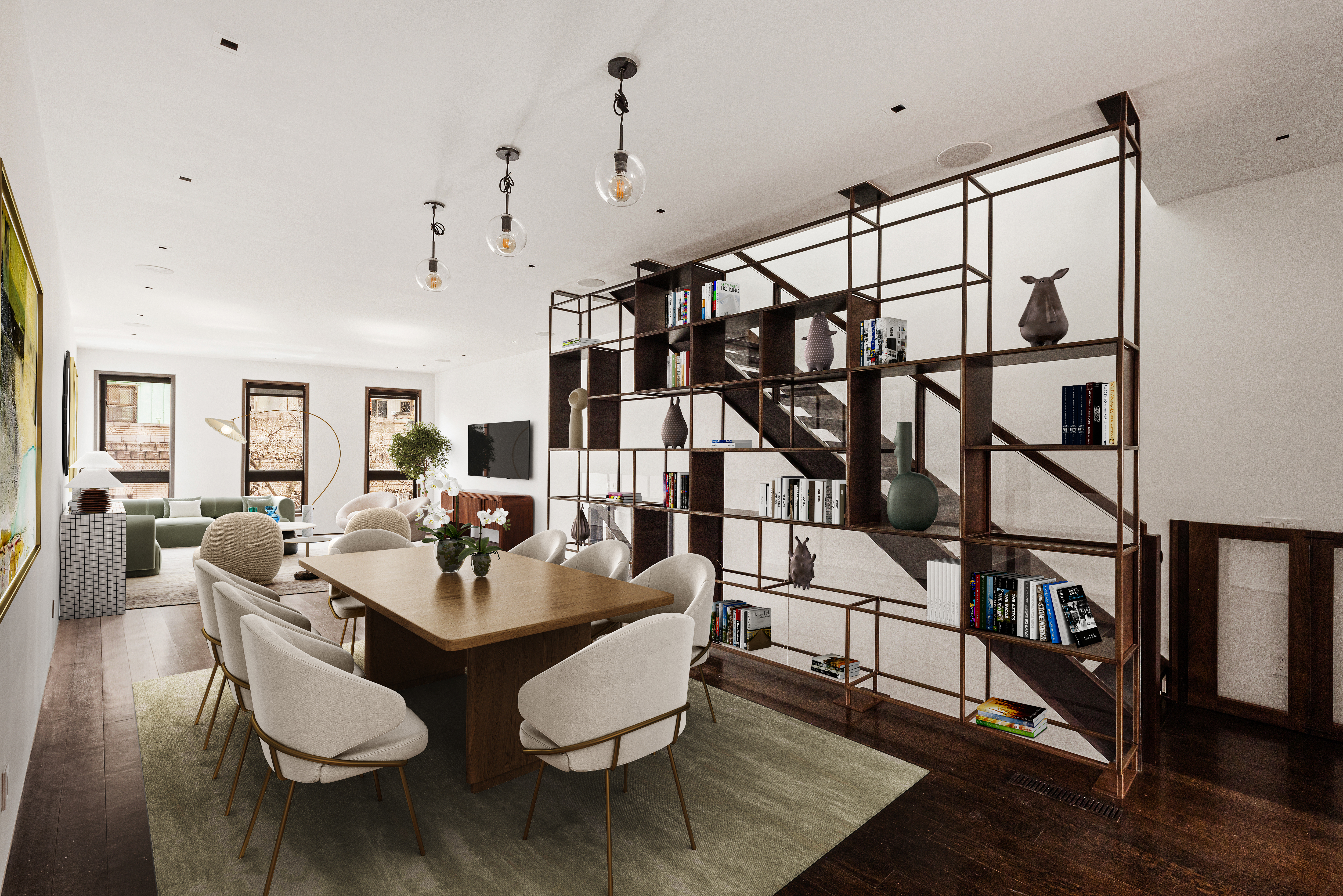 35 Spring Street Manhattan, NY 10012 - Photo 2 of 14 a living room with furniture and wooden floor