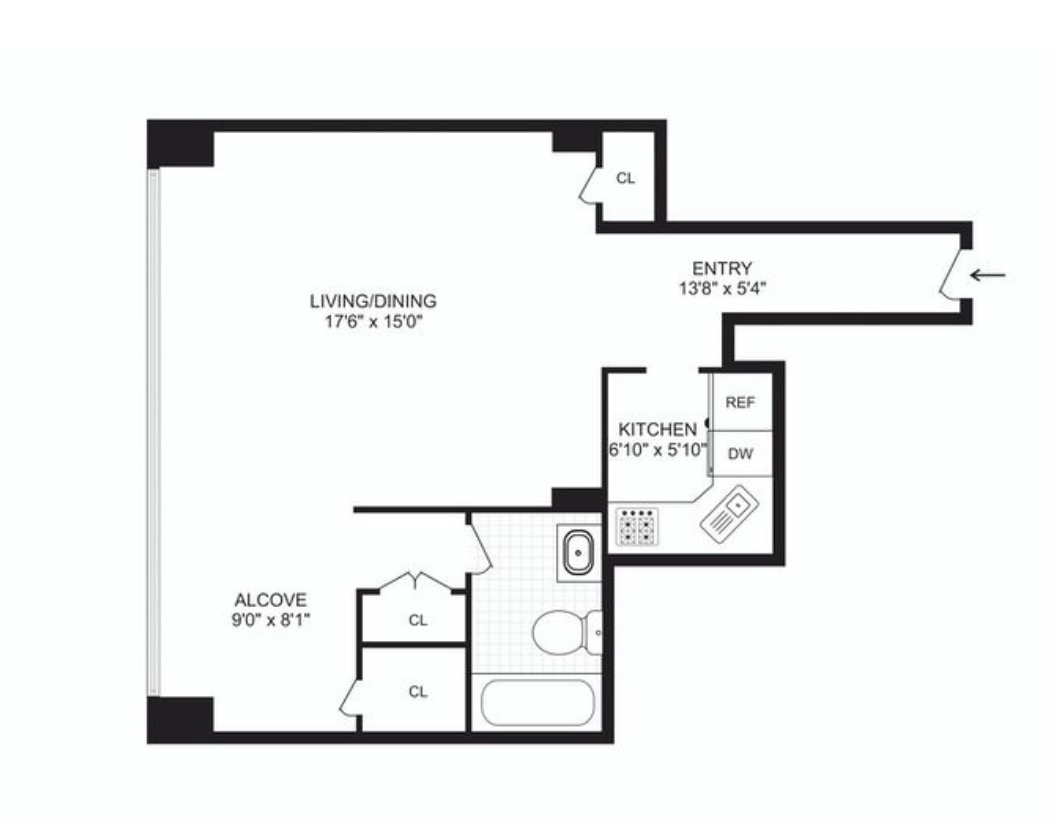 321 East 48th Street, Unit 7F Manhattan, NY 10017 - Photo 7 of 7 a picture of a wall with a white wall