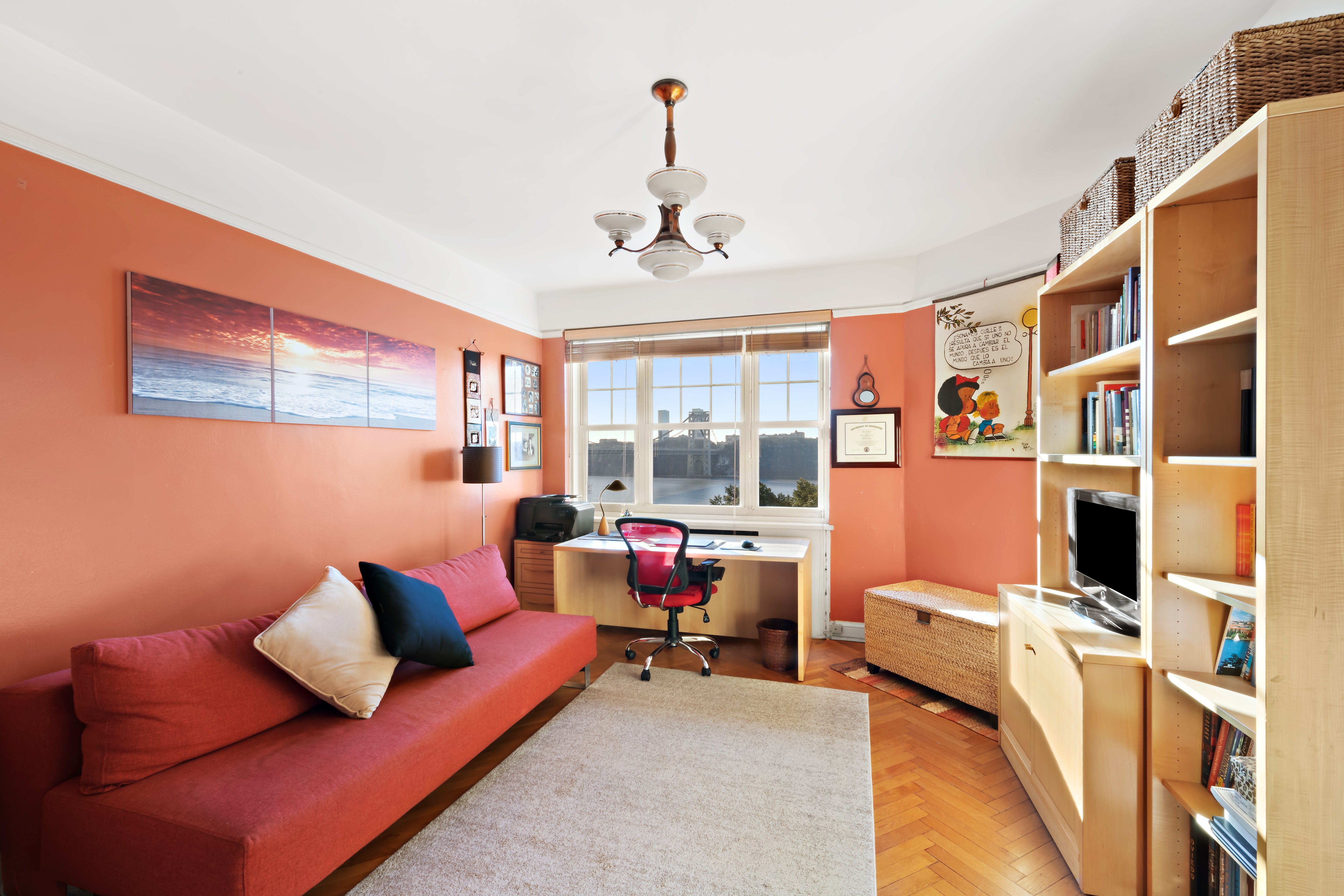 160 Cabrini Boulevard, Unit 19 Manhattan, NY 10033 - Photo 11 of 27 a living room with furniture workspace and a window