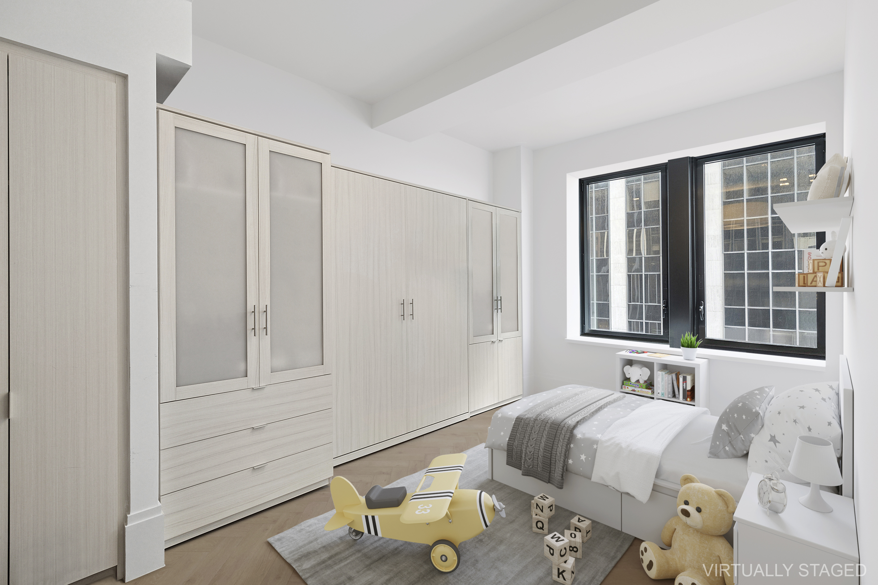 101 Wall Street, Unit 17A Manhattan, NY 10005 - Photo 6 of 13 a bedroom with a bed and a window