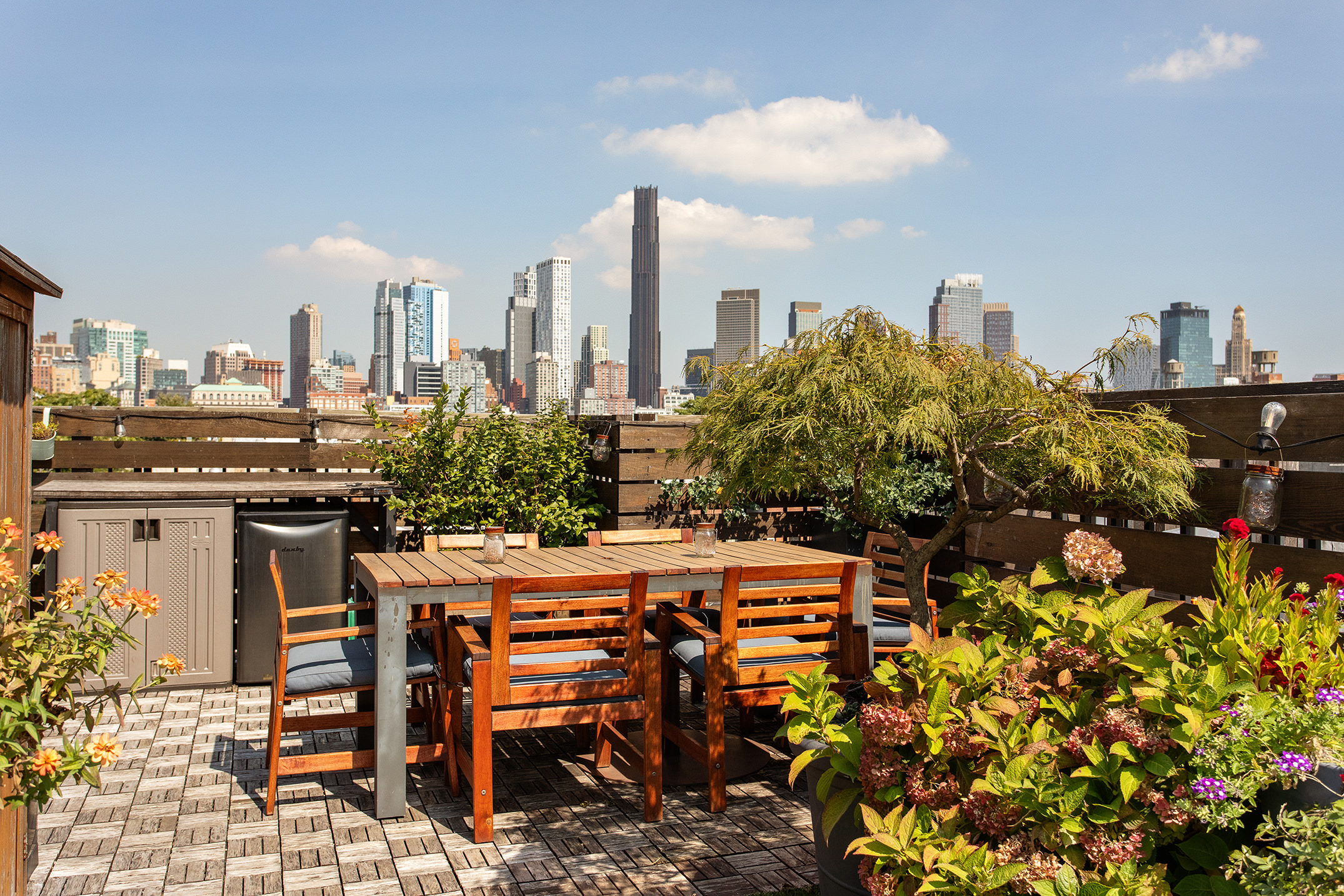 351 Union Street, Unit B Brooklyn, NY 11231 - Photo 5 of 14 a view of a patio with table and chairs and potted plants