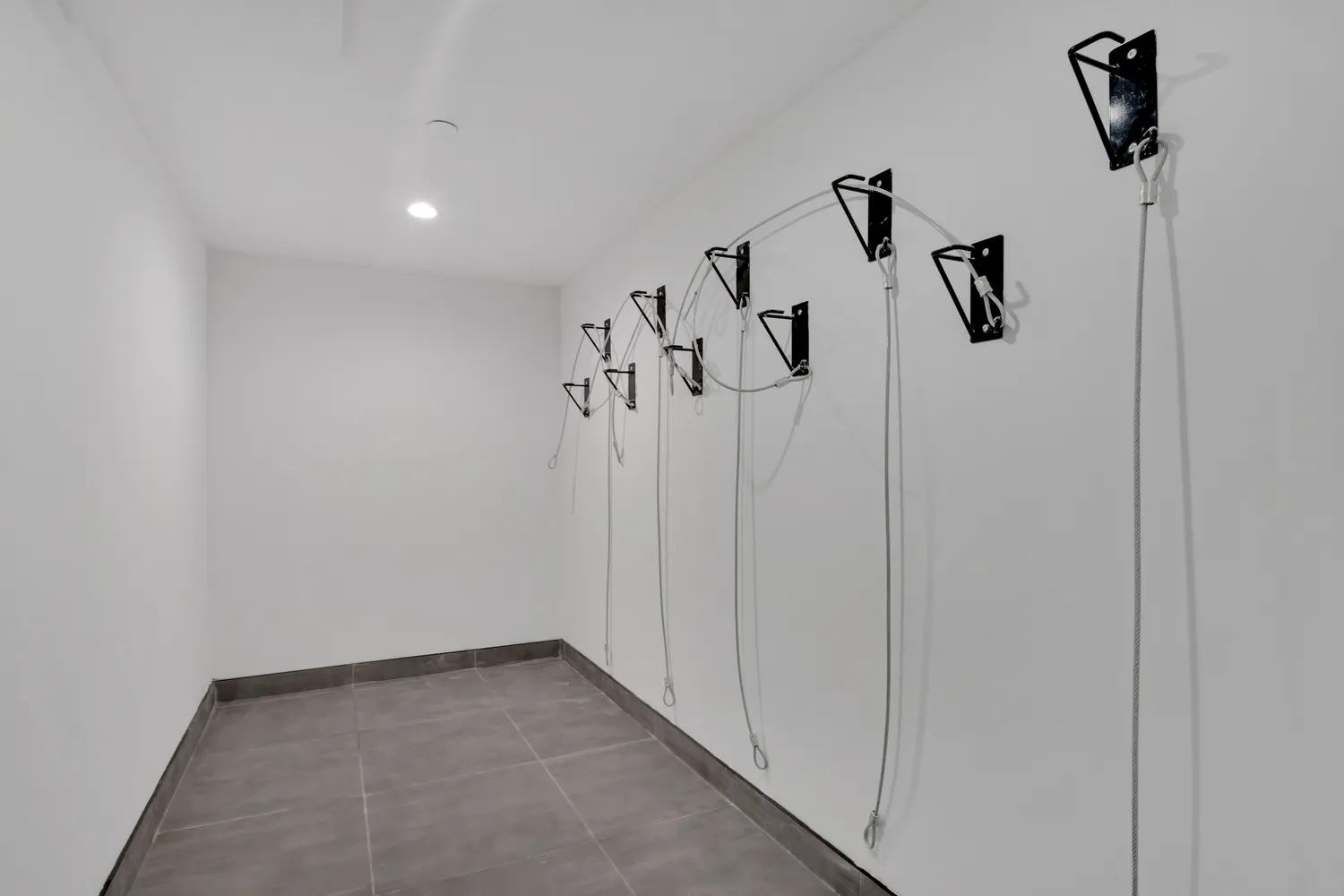 a view of a room with stairs