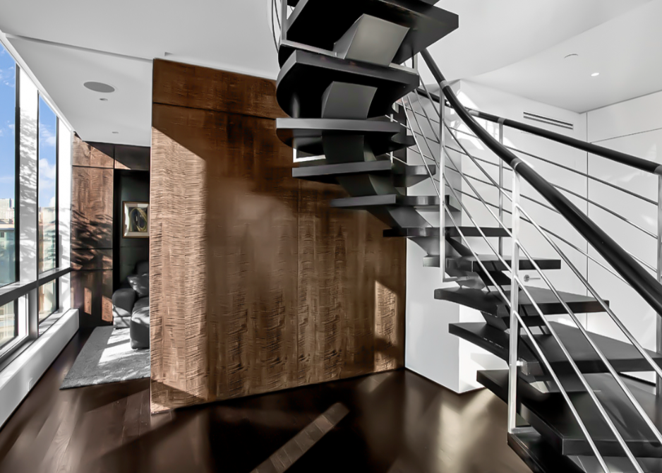 166 West 18th Street, Unit PHA Manhattan, NY 10011 - Photo 12 of 26 a view of staircase with wooden floor