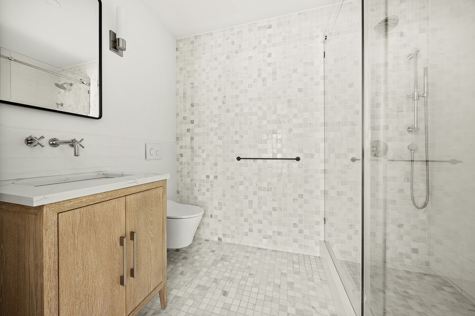 84 6th Avenue, Unit 1 Brooklyn, NY 11217 - Photo 12 of 22 a bathroom with a shower and toilet