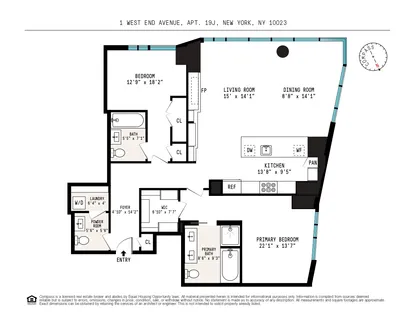 $3,495,000 | 1 West End Avenue, Unit 19J | Upper West Side