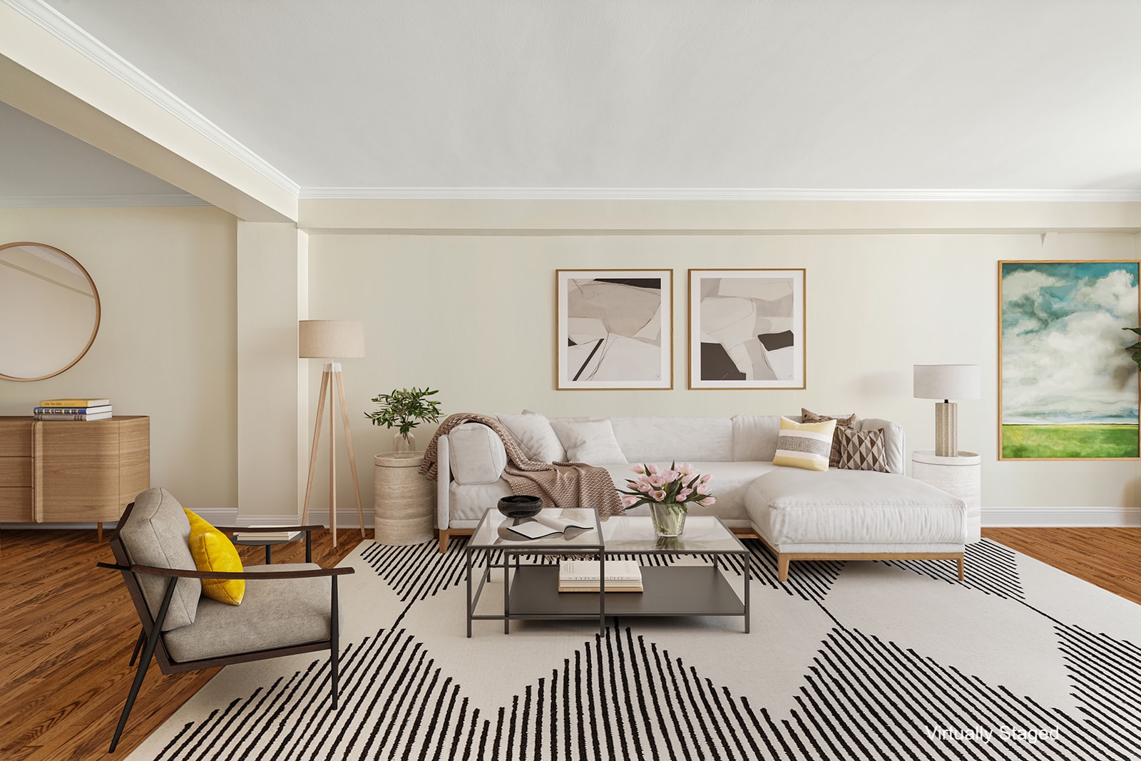 30 East 9th Street, Unit 5M Manhattan, NY 10003 - Photo 2 of 10 a bedroom with furniture and a rug