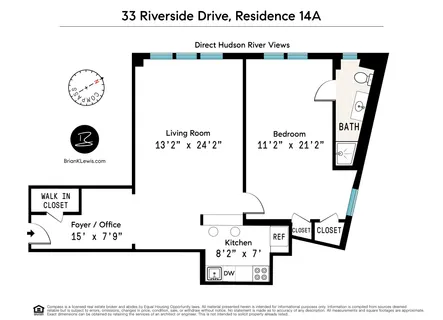 $1,150,000 | 33 Riverside Drive, Unit 14A | Upper West Side