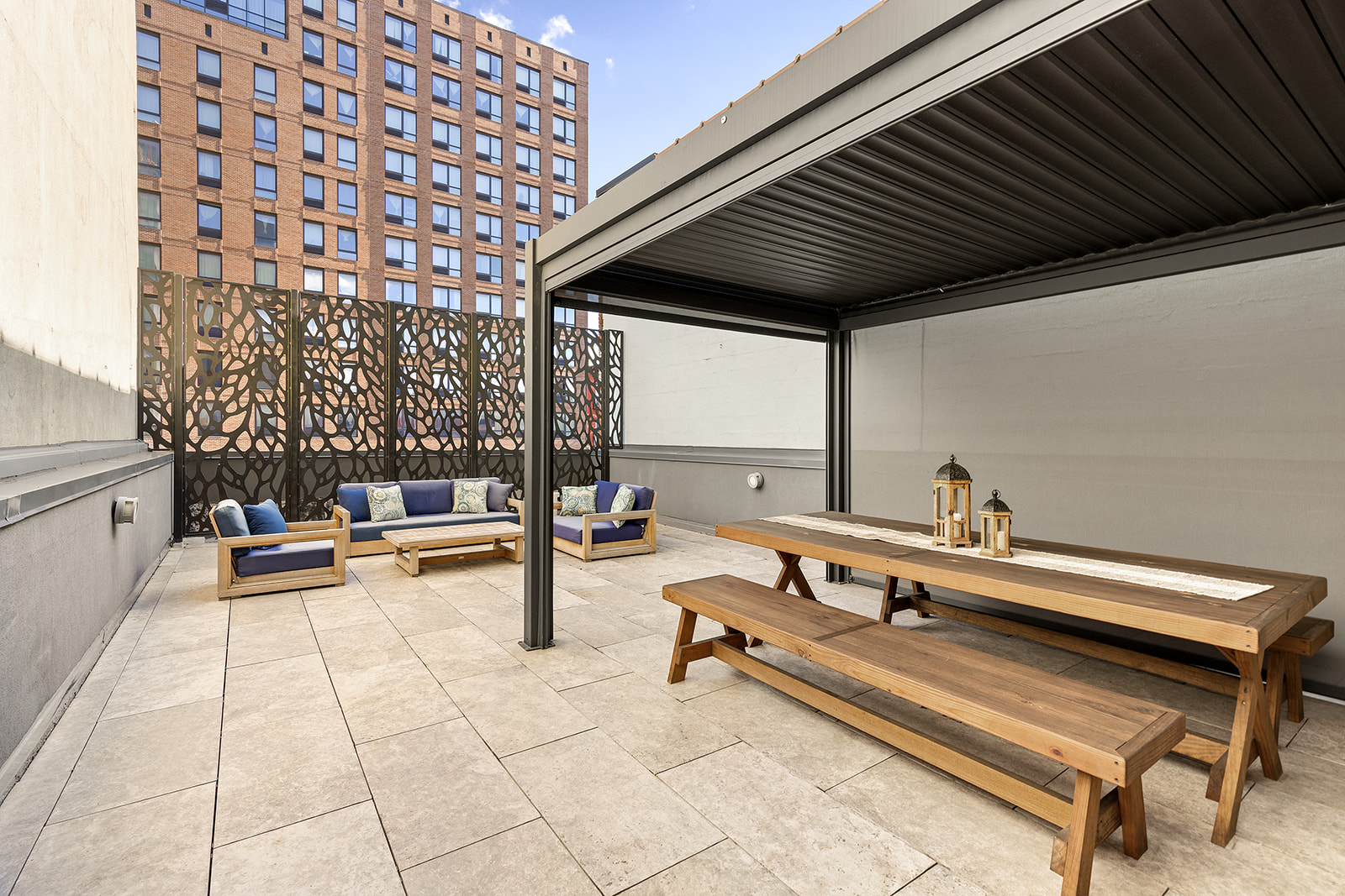 554 4th Avenue, Unit 4D Brooklyn, NY 11215 - Photo 9 of 11 a roof deck with outdoor seating and trees