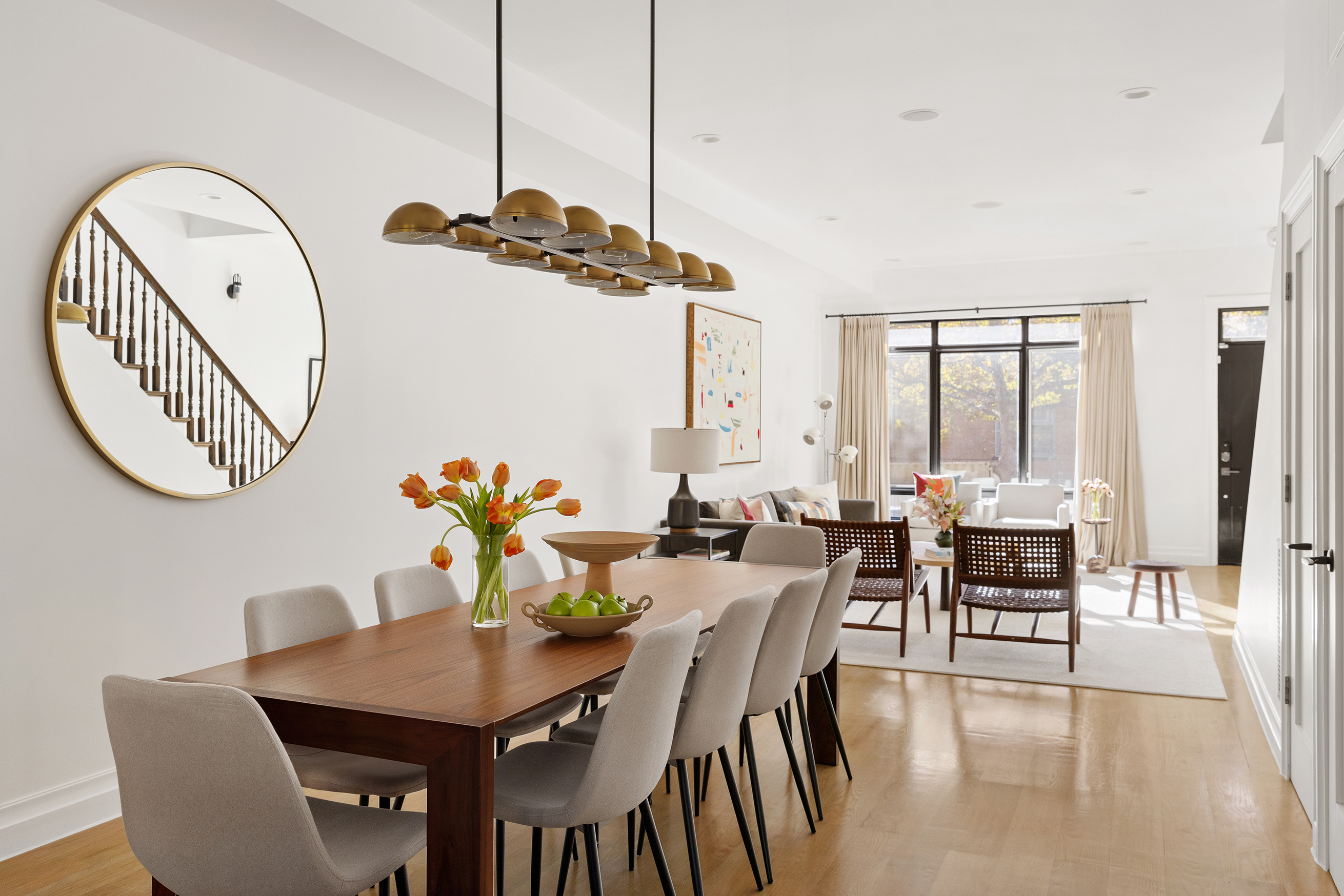 203 Halsey Street Brooklyn, NY 11216 - Photo 3 of 21 a view of a dining room with furniture window and wooden floor