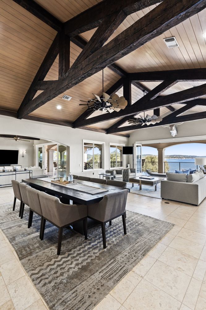 a view of outdoor space with seating area