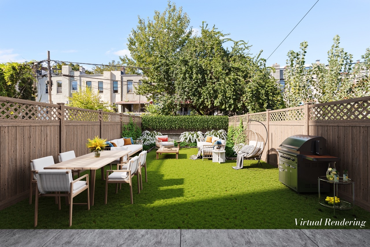 195 Lefferts Avenue Brooklyn, NY 11225 - Photo 7 of 18 a view of a chairs and table in the back yard of the house