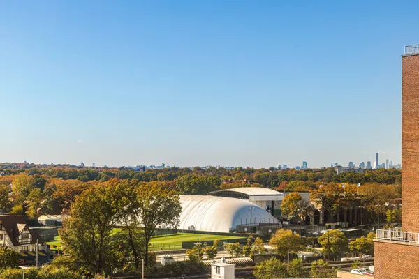 a view of city and ocean