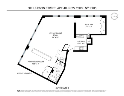 $2,095,000 | 100 Hudson Street, Unit 4D | TriBeCa