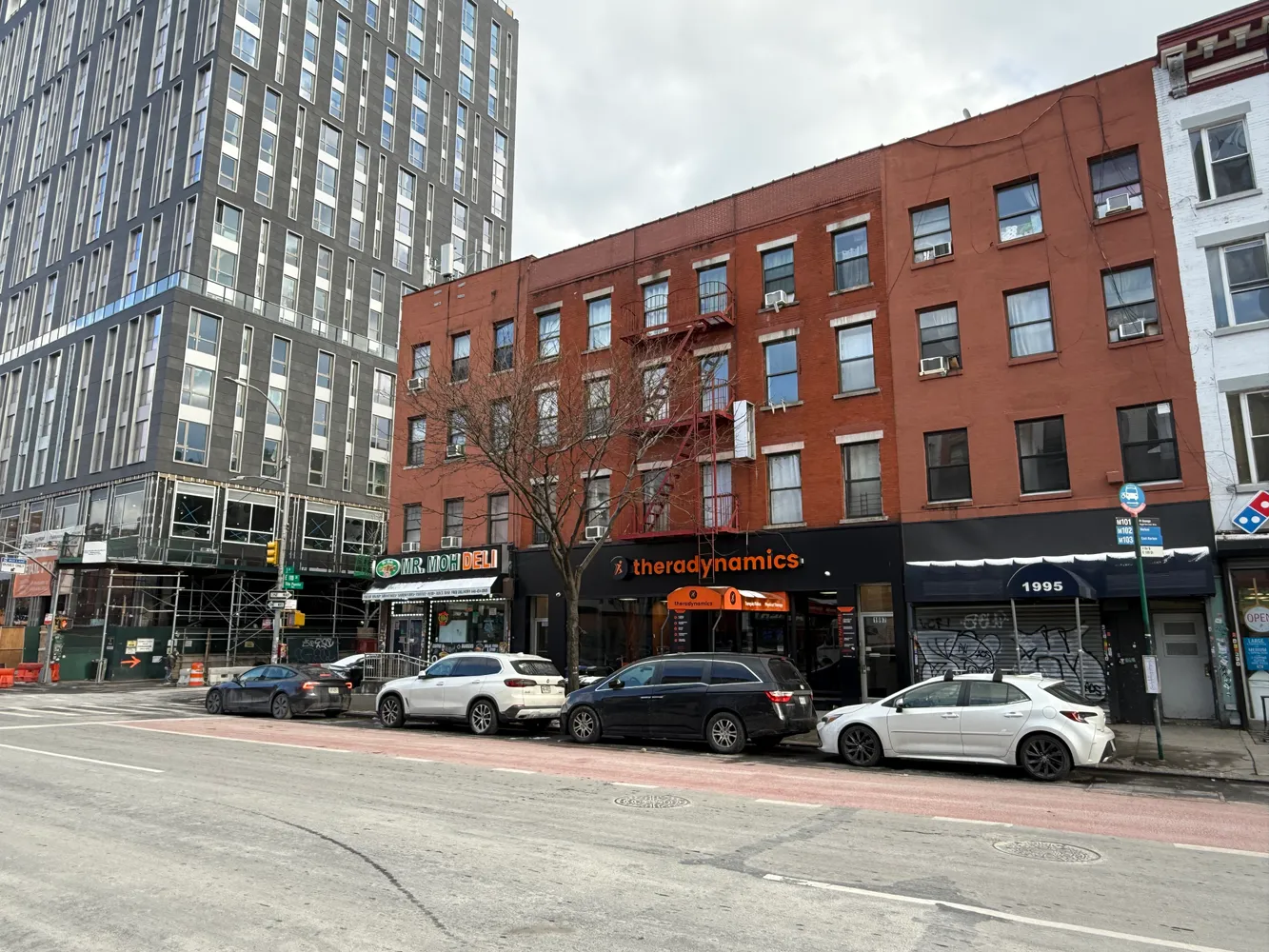 a car parked in front of building