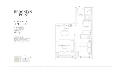 $1,300,000 | 1 City Point, Unit 18H | Downtown Brooklyn