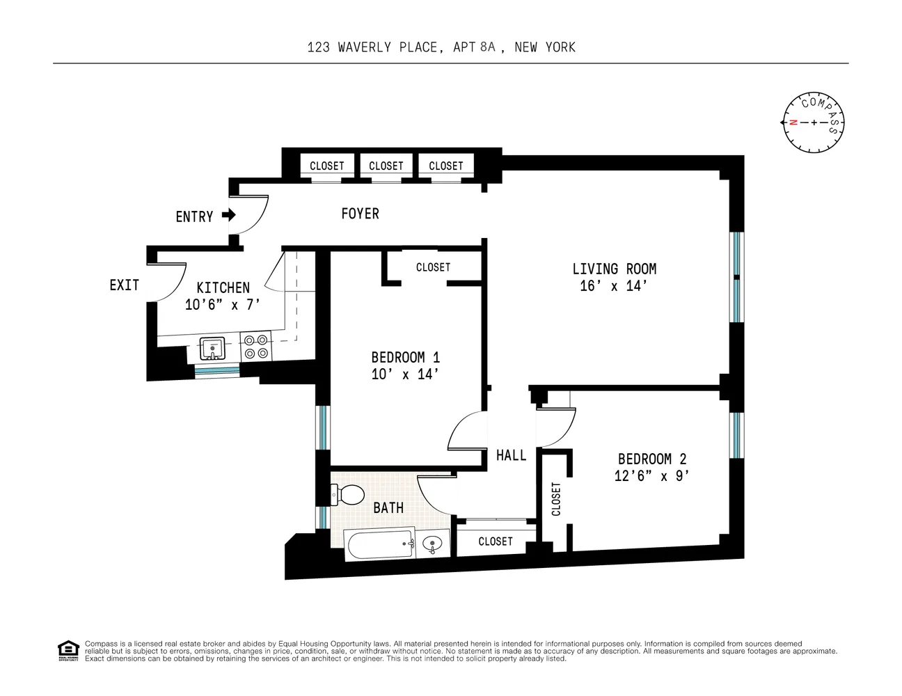 $6,750 | 123 Waverly Place, Unit 8A | Greenwich Village