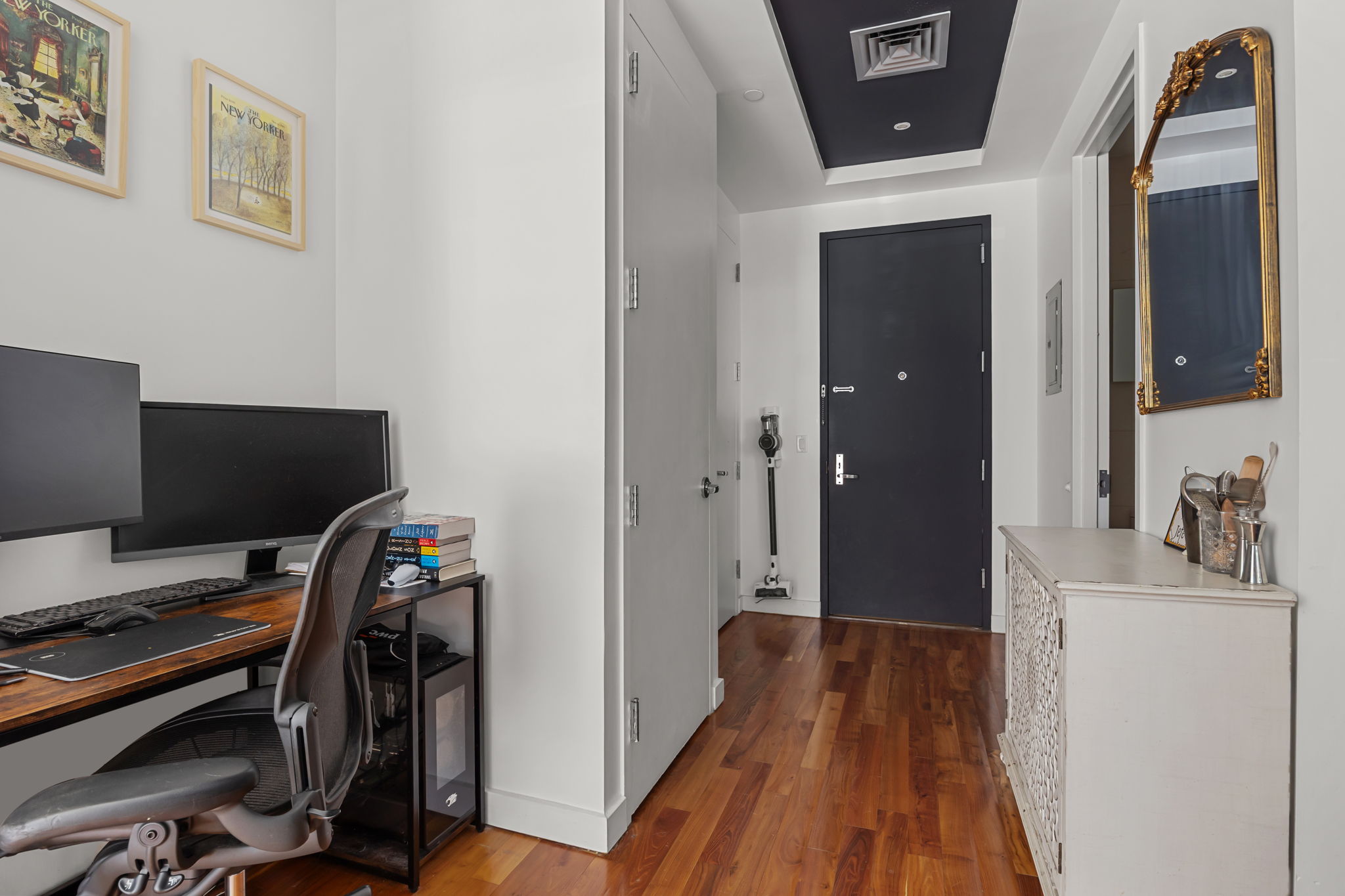 161 North 4th Street, Unit 1C Brooklyn, NY 11211 - Photo 5 of 10 a view of a workspace with furniture and wooden floor