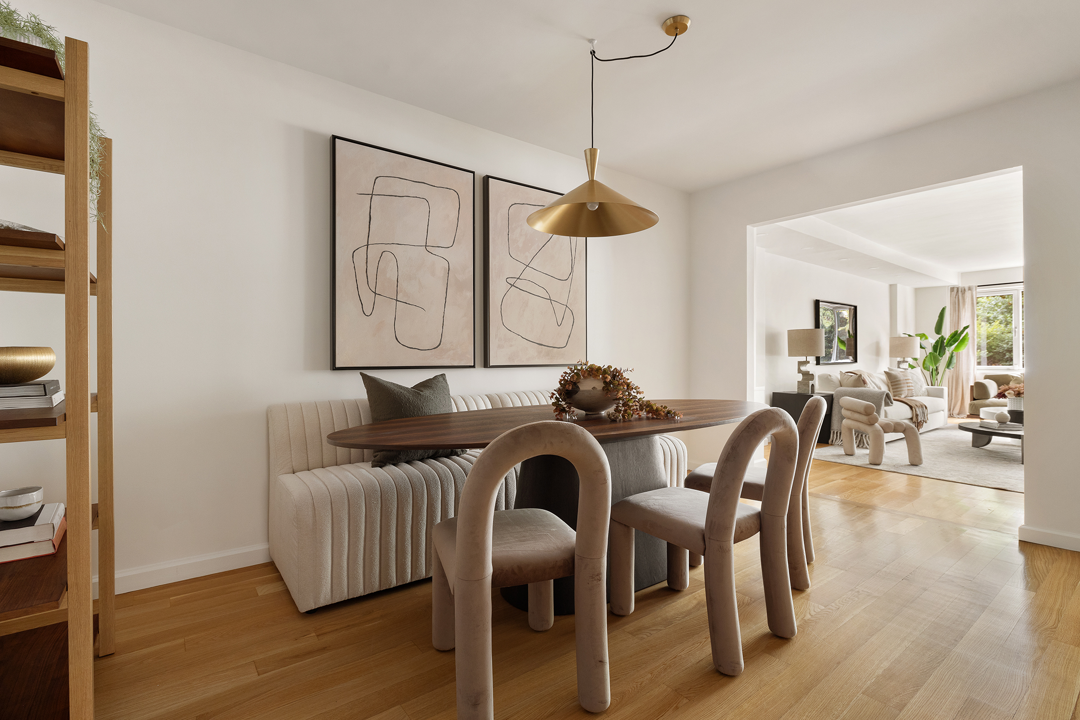 180 East End Avenue, Unit 1C Manhattan, NY 10128 - Photo 4 of 19 a view of a dining room with furniture and wooden floor