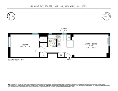 $725,000 | 251 West 74th Street, Unit 3B | Upper West Side
