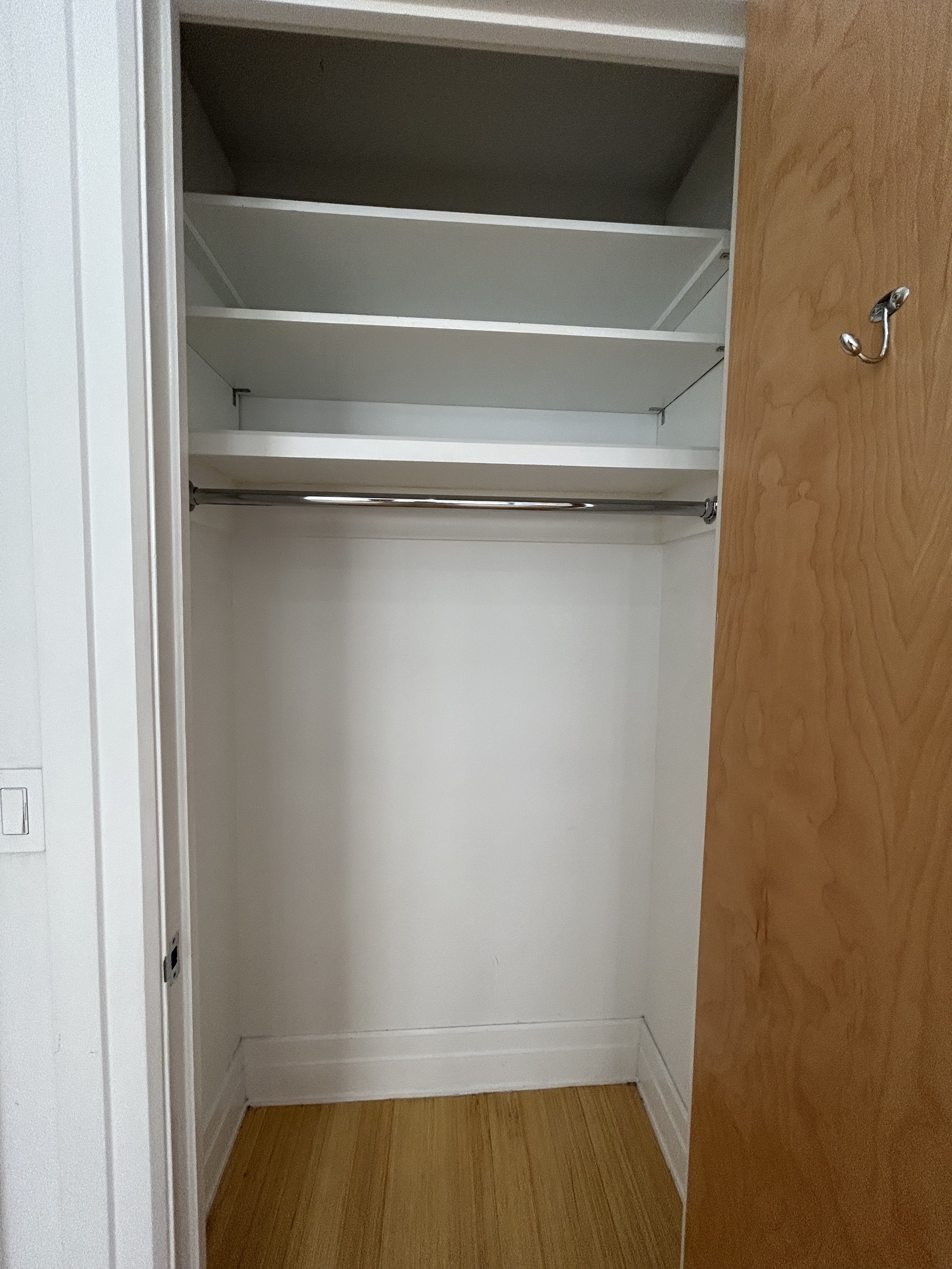 70 Washington Street, Unit 6Q Brooklyn, NY 11201 - Photo 4 of 12 a view of walk in closet with empty racks