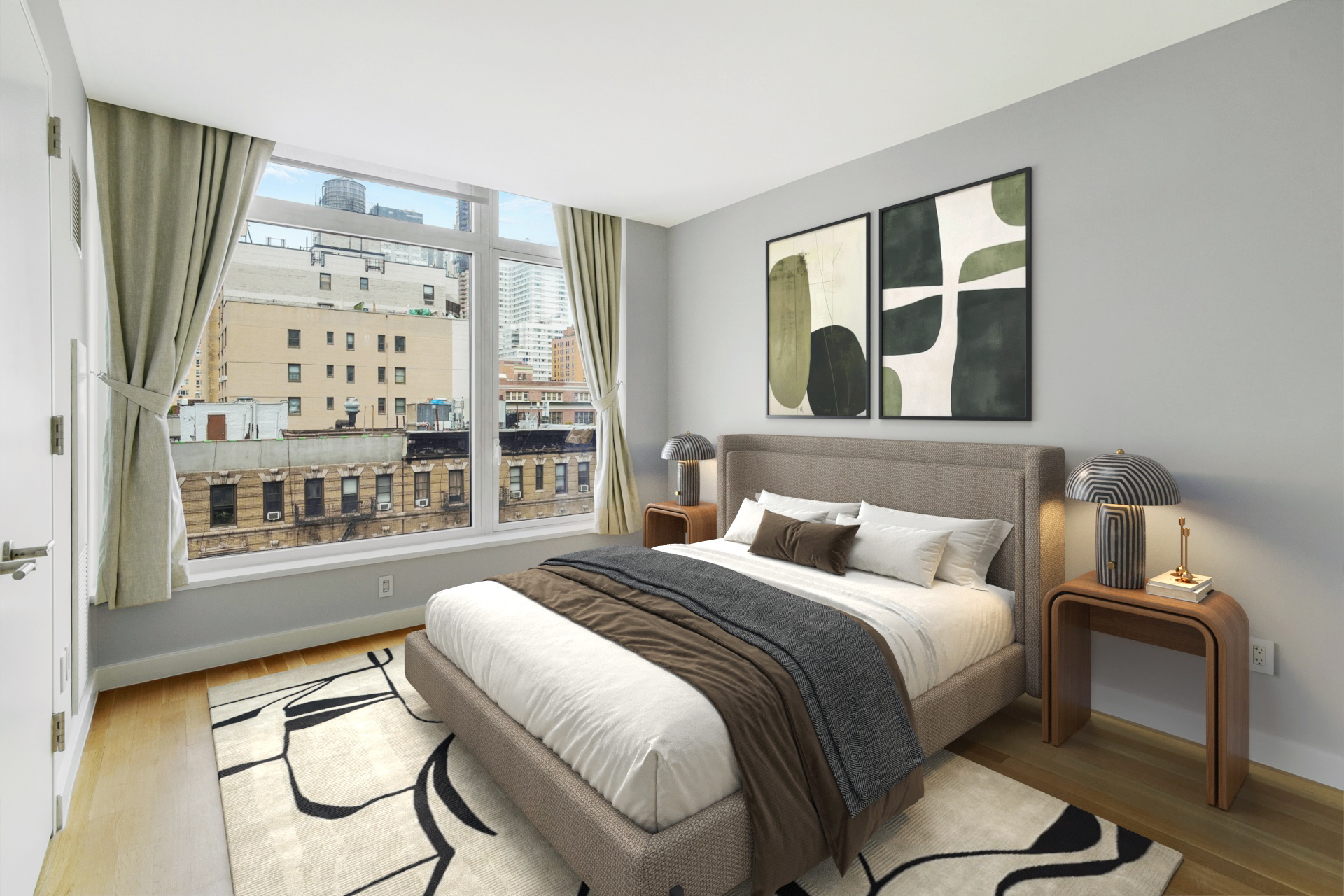 400 East 67th Street, Unit 7B Manhattan, NY 10065 - Photo 5 of 14 a bedroom with a bed window and dresser