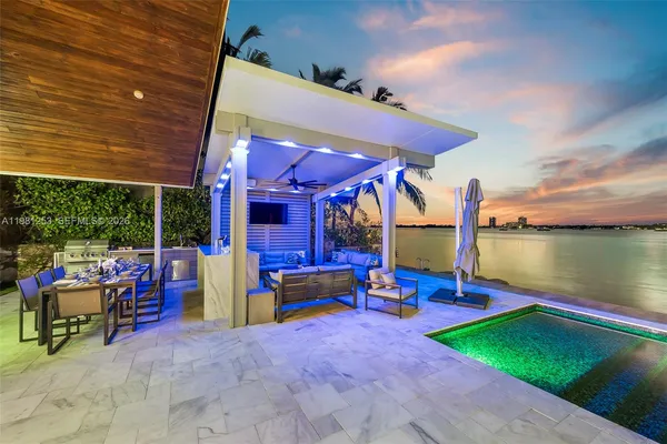 a view of outdoor space with seating