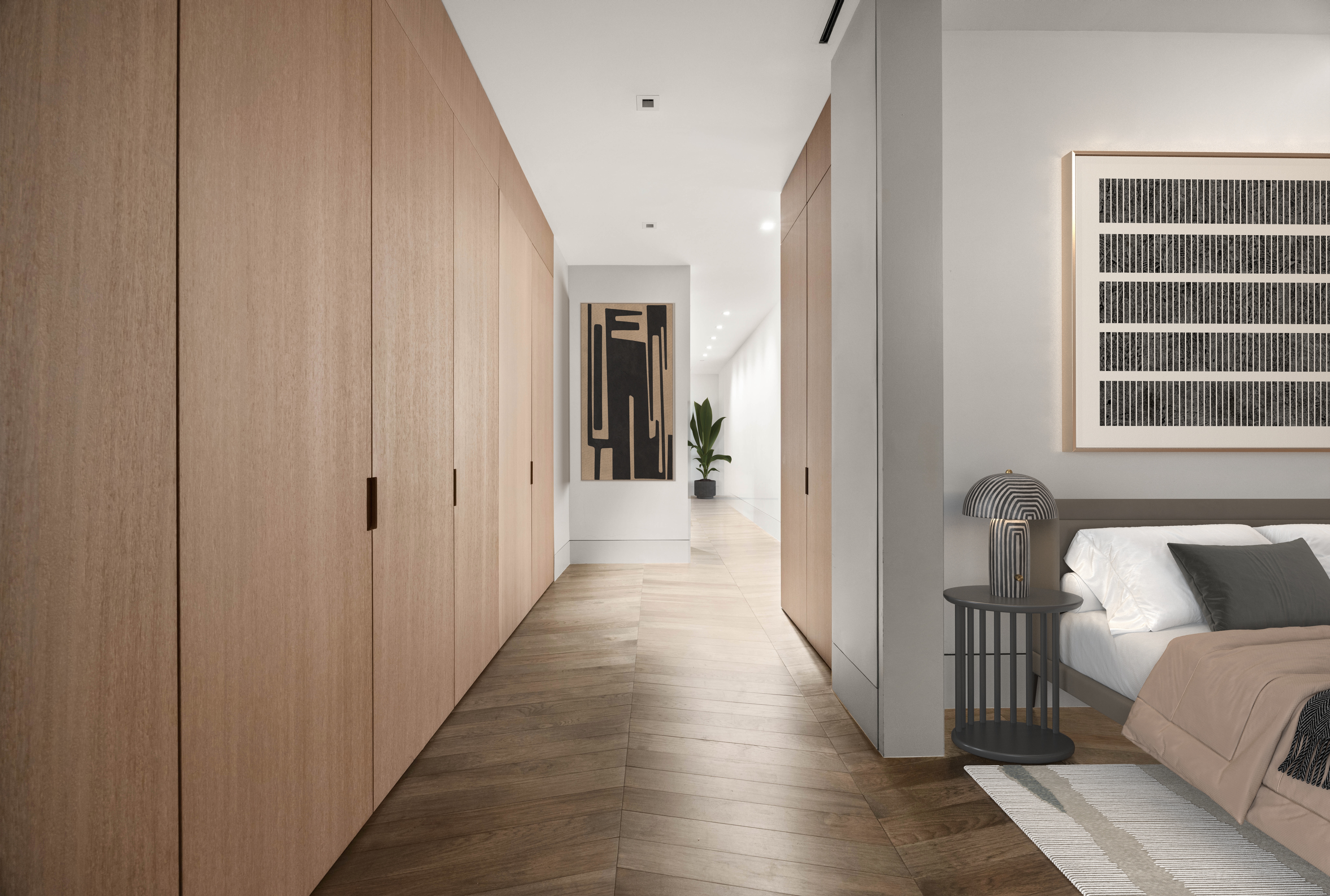 49 Chambers Street, Unit 9G Manhattan, NY 10007 - Photo 8 of 28 a view of a bedroom with furniture and window