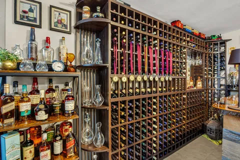 a view of an outdoor space with furniture