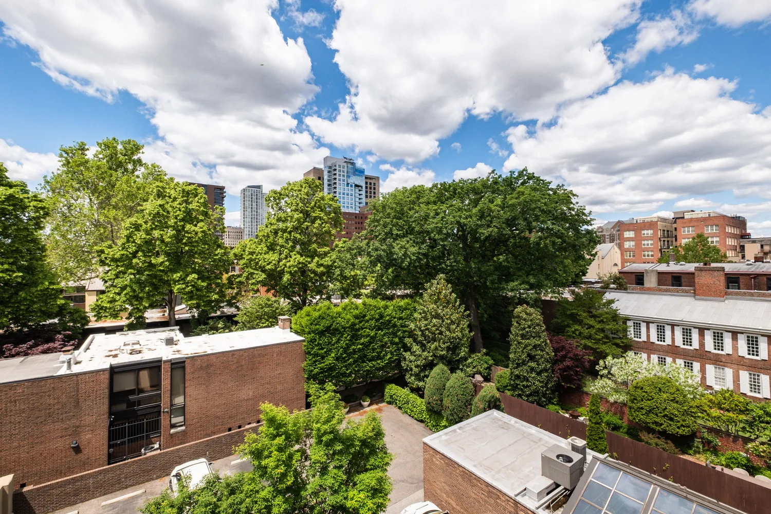 a car parked in front of a house