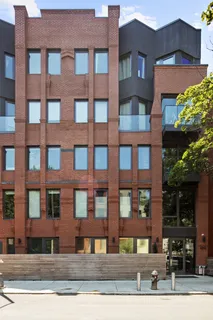 a front view of a building