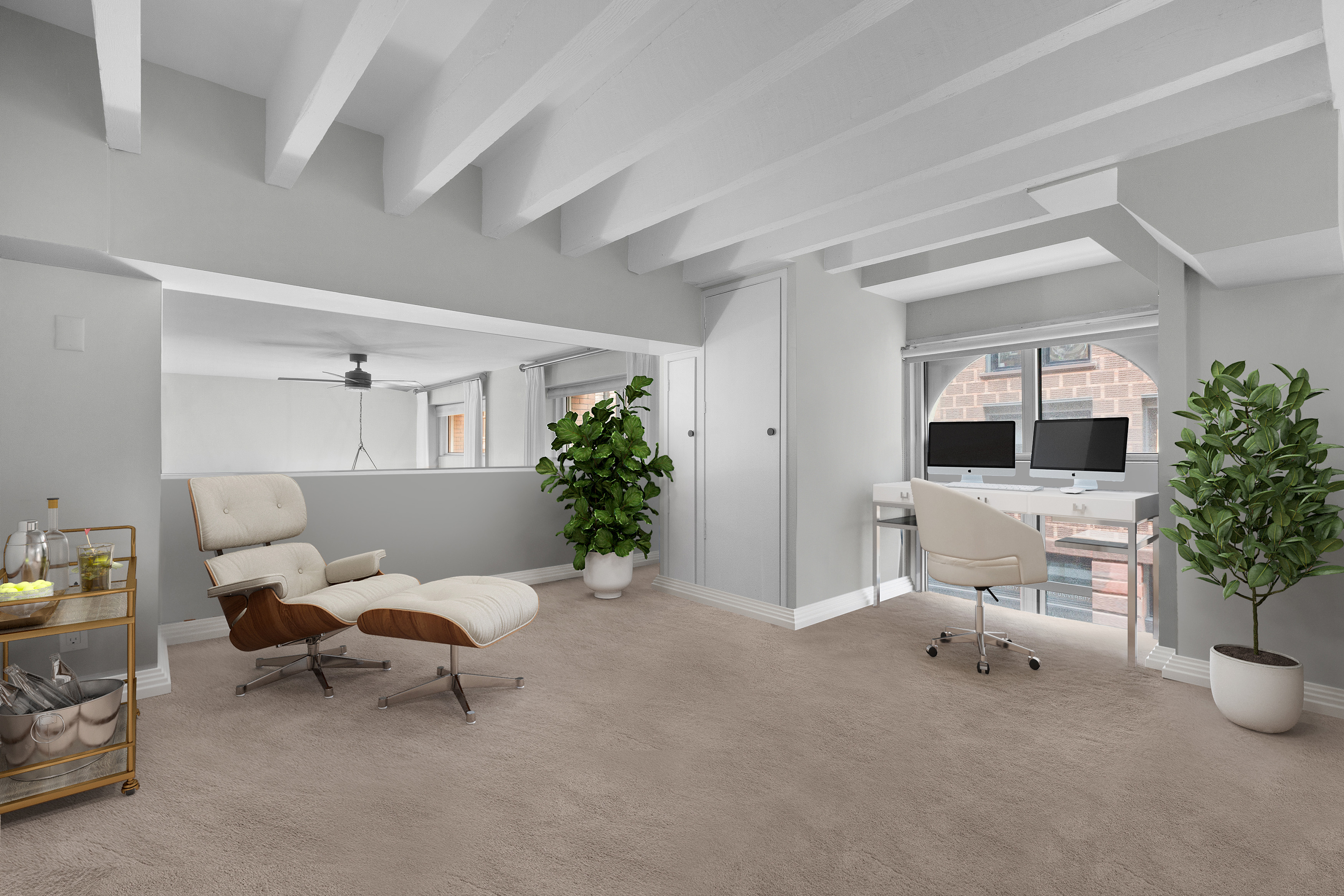 23 Waverly Place, Unit 2P Manhattan, NY 10003 - Photo 4 of 7 a living room with furniture and a potted plant