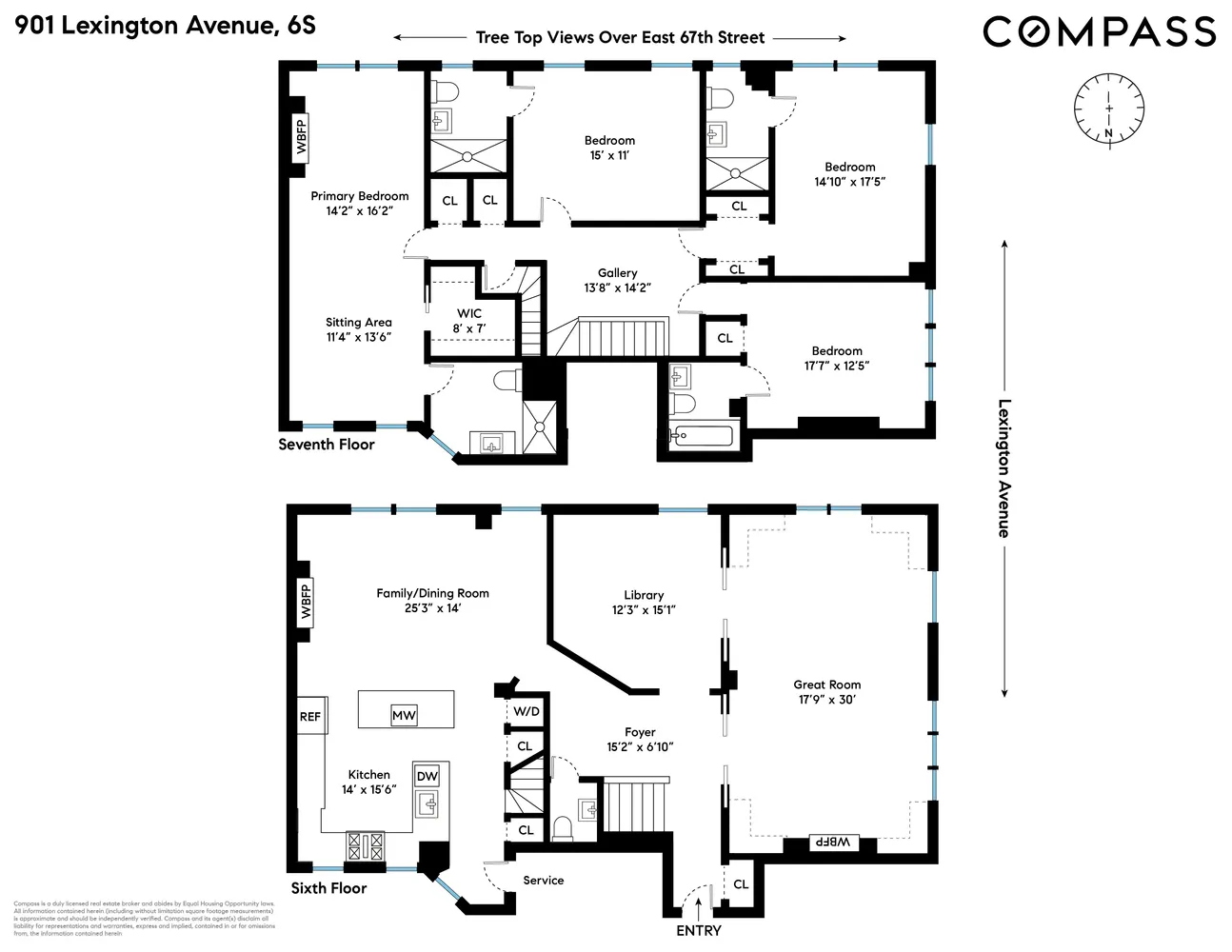 $3,895,000 | 901 Lexington Avenue, Unit 6S/7S | Lenox Hill