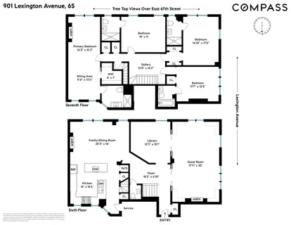 $3,895,000 | 901 Lexington Avenue, Unit 6S/7S | Lenox Hill