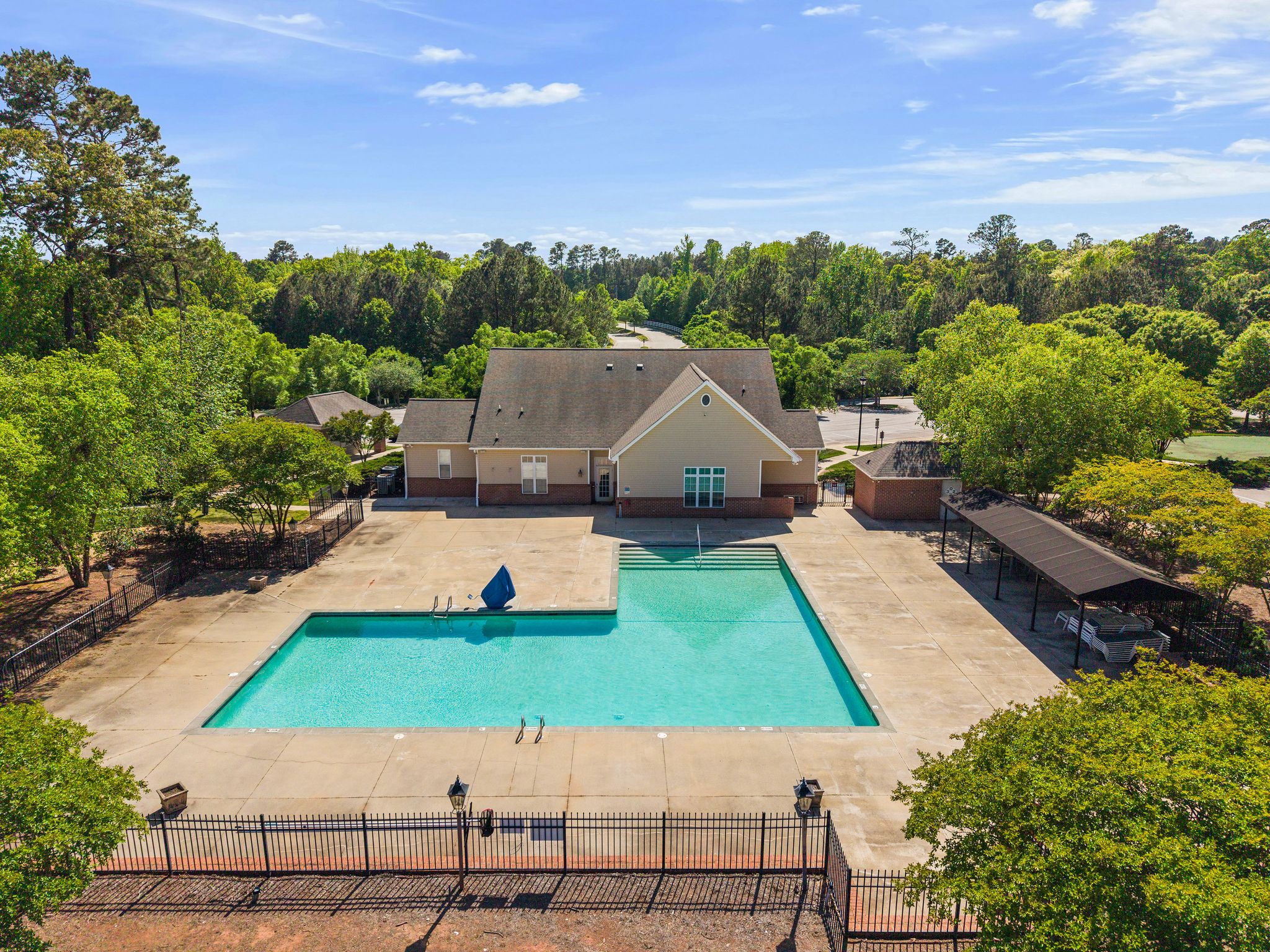 Huntscroft Lane Raleigh, NC 27617 - Photo 16 of 49 an aerial view of a house with a garden