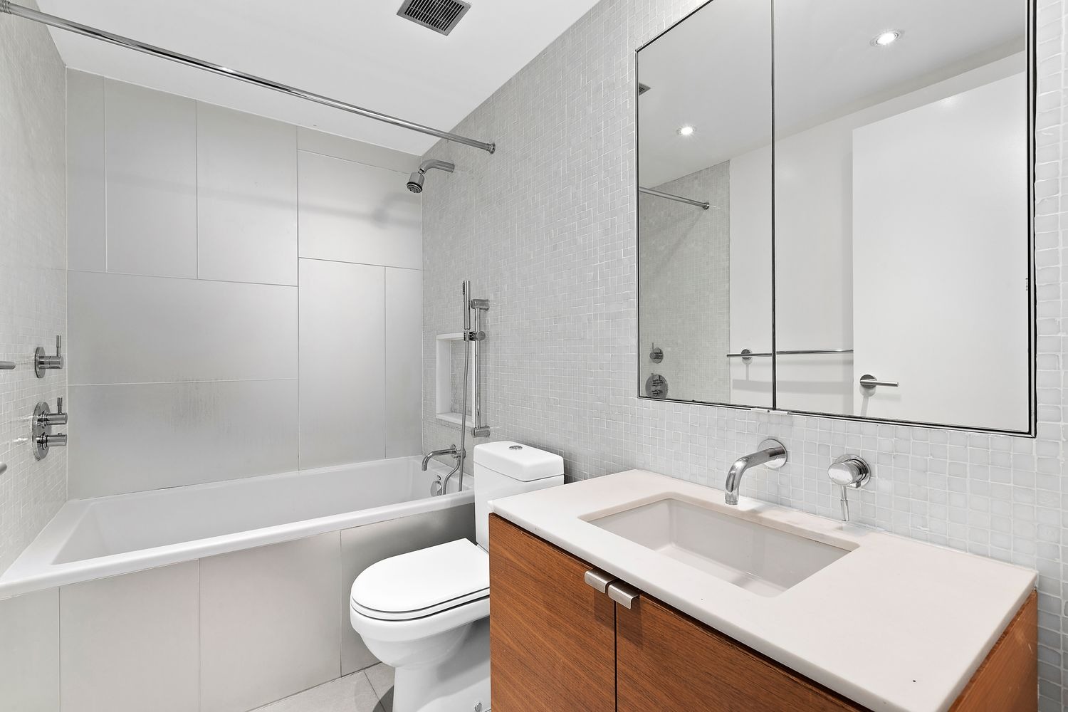 64 Clifton Place, Unit PARLOR Brooklyn, NY 11238 - Photo 13 of 17 a bathroom with a sink toilet tub and shower
