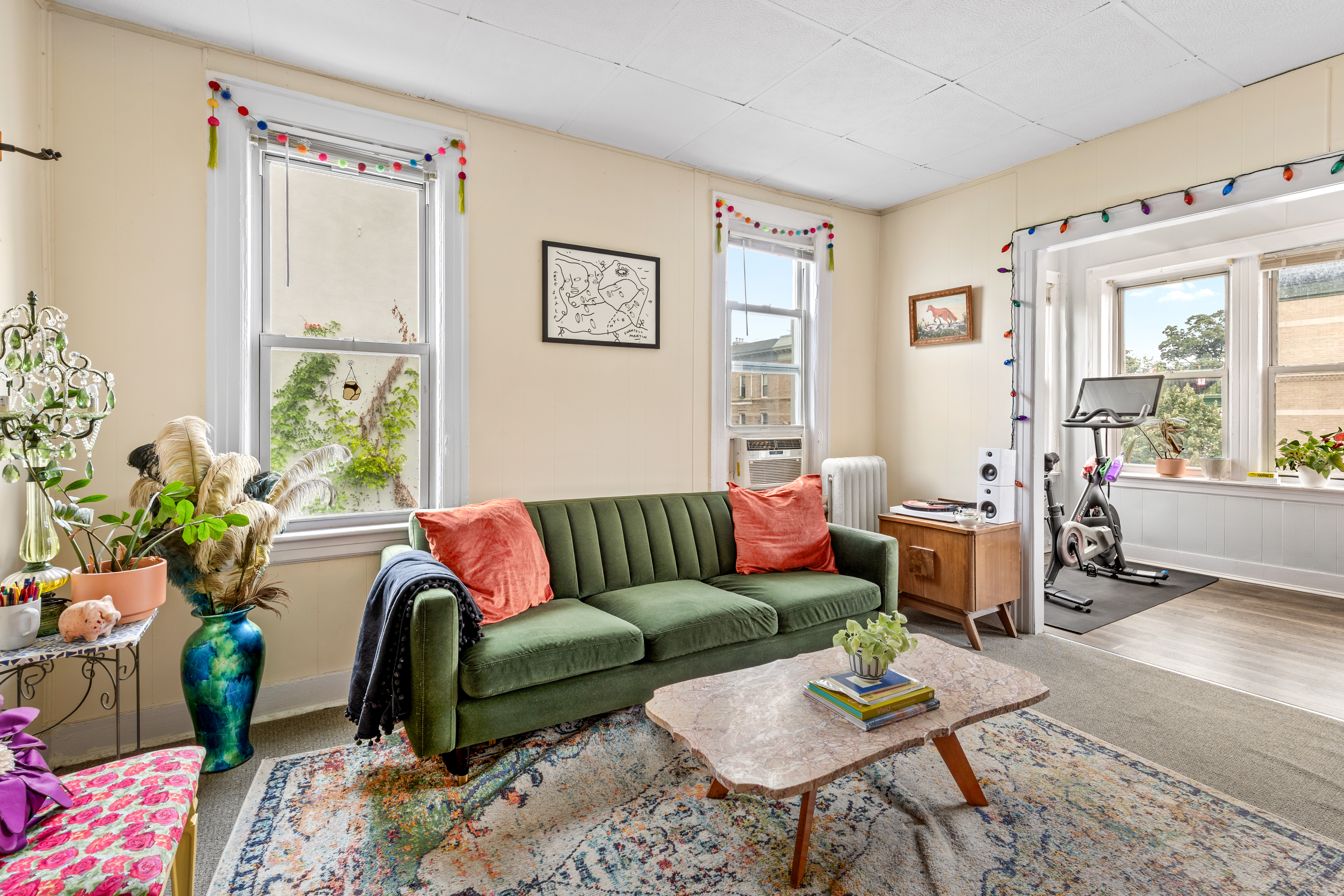 546 Prospect Avenue, Unit 2F Brooklyn, NY 11215 - Photo 1 of 4 a living room with furniture and wooden floor
