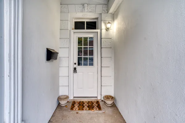 a view of front door of house