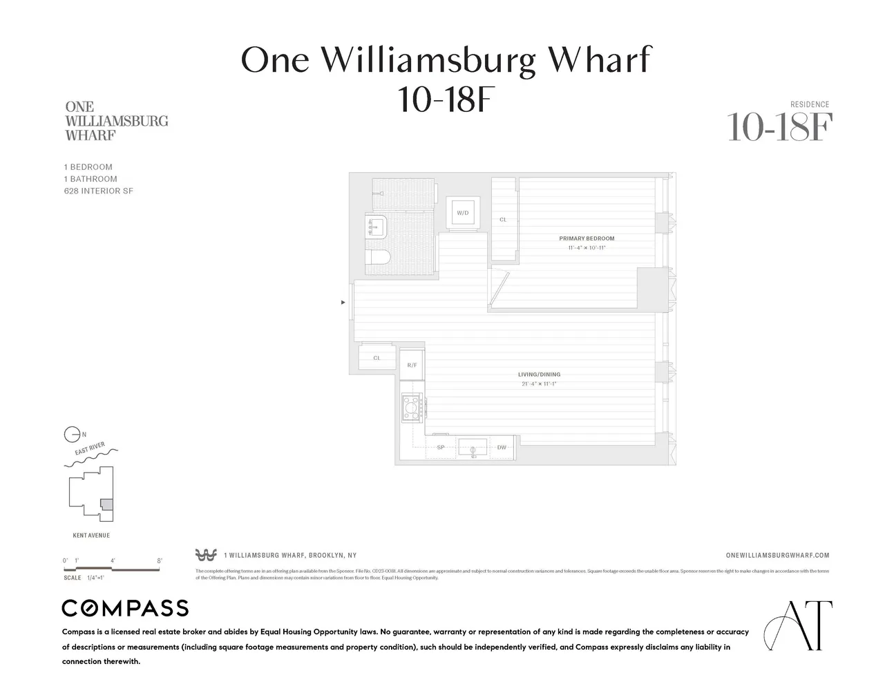 $4,500 | 480 Kent Avenue, Unit 14F | Williamsburg