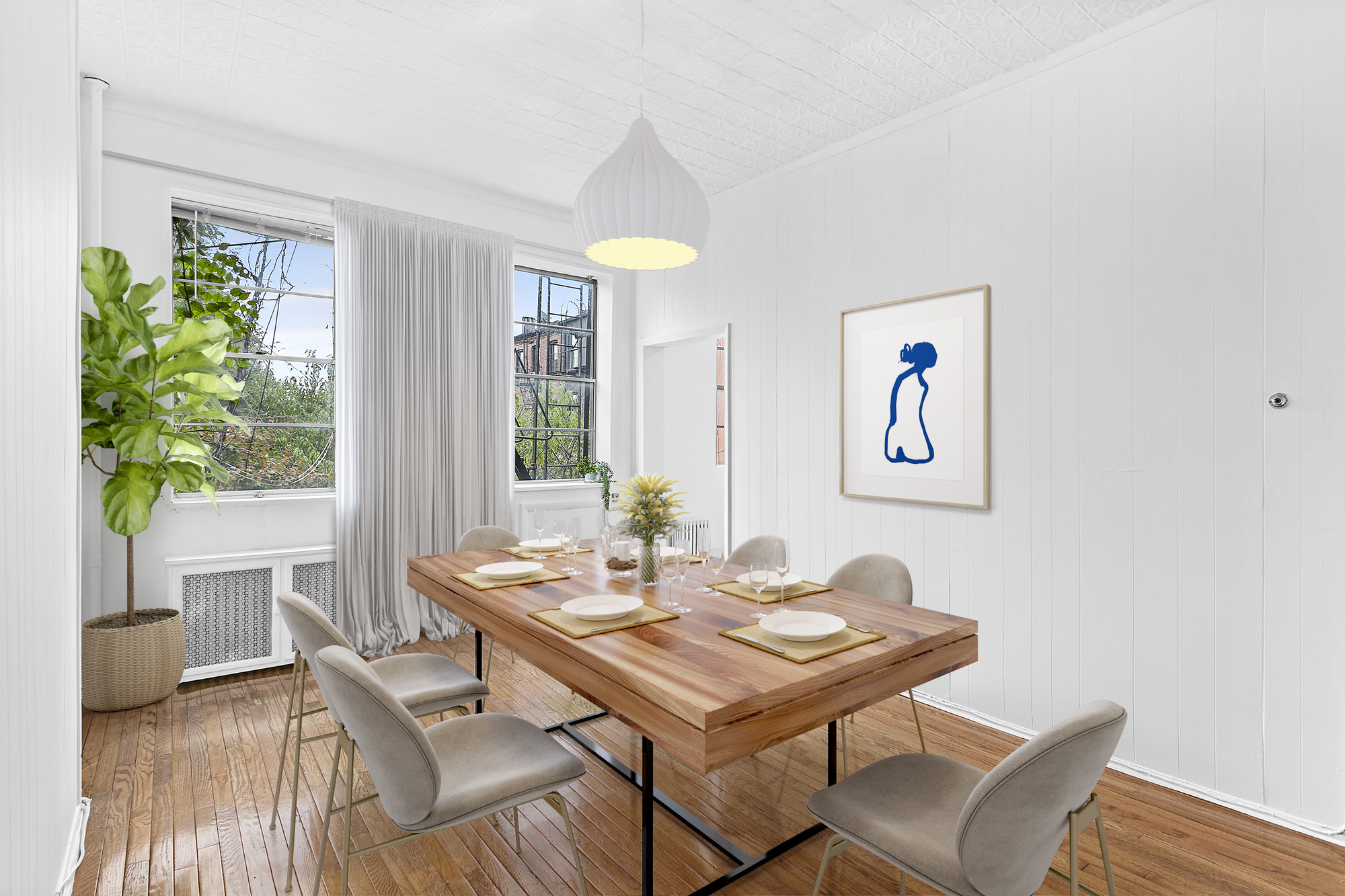 335 Smith Street, Unit 1 Brooklyn, NY 11231 - Photo 2 of 7 a view of a dining room with furniture window and wooden floor