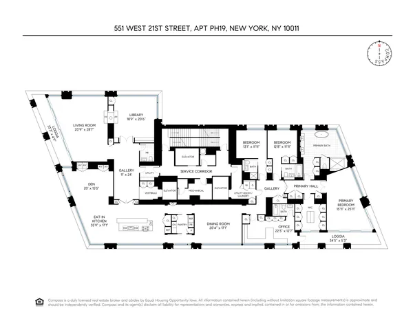 $27,500,000 | 551 West 21st Street, Unit PH19 | Chelsea
