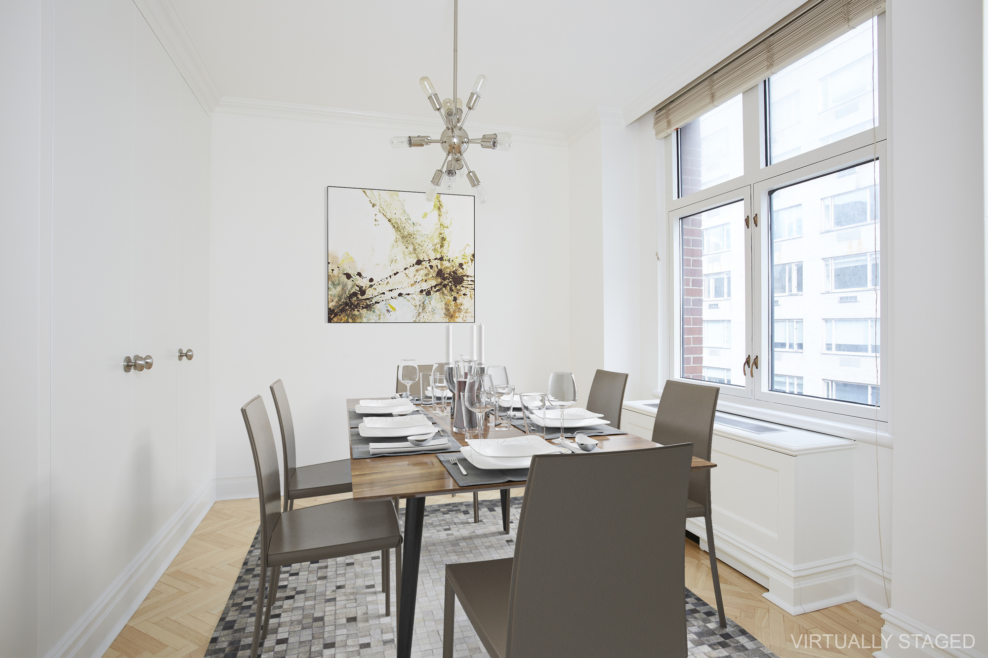 188 East 70th Street, Unit 8C Manhattan, NY 10021 - Photo 3 of 15 a view of a dining room with furniture window and outside view