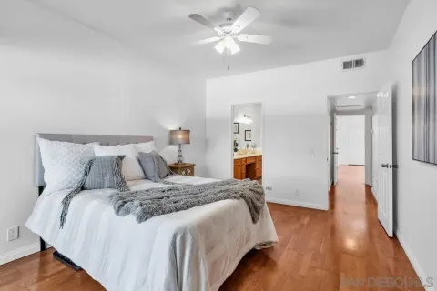 a view of a room with wooden racks
