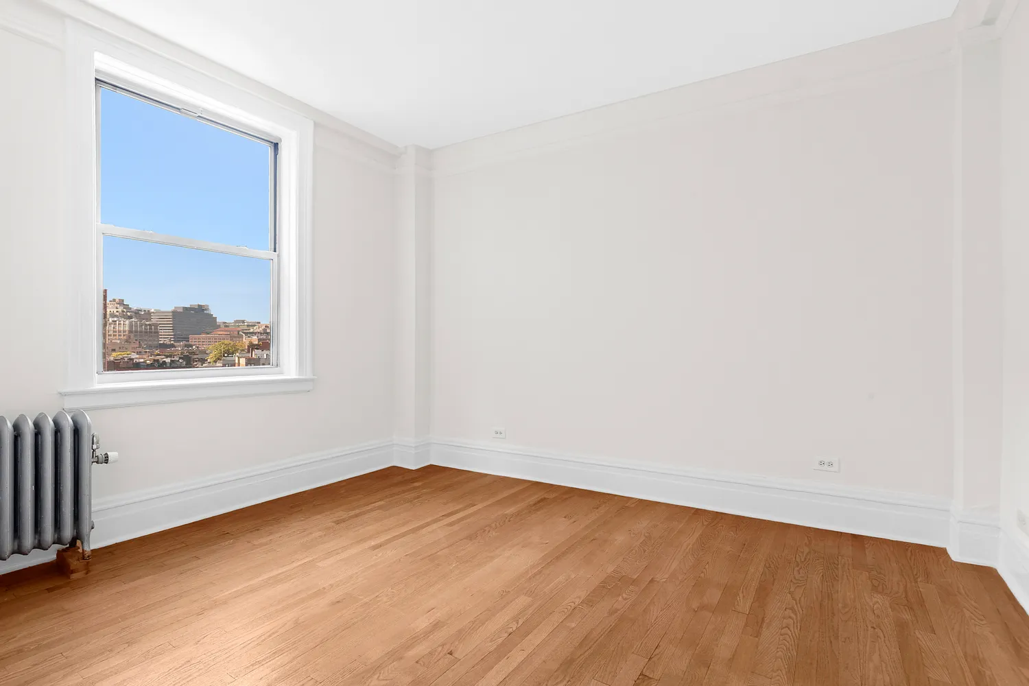 an empty room with a window