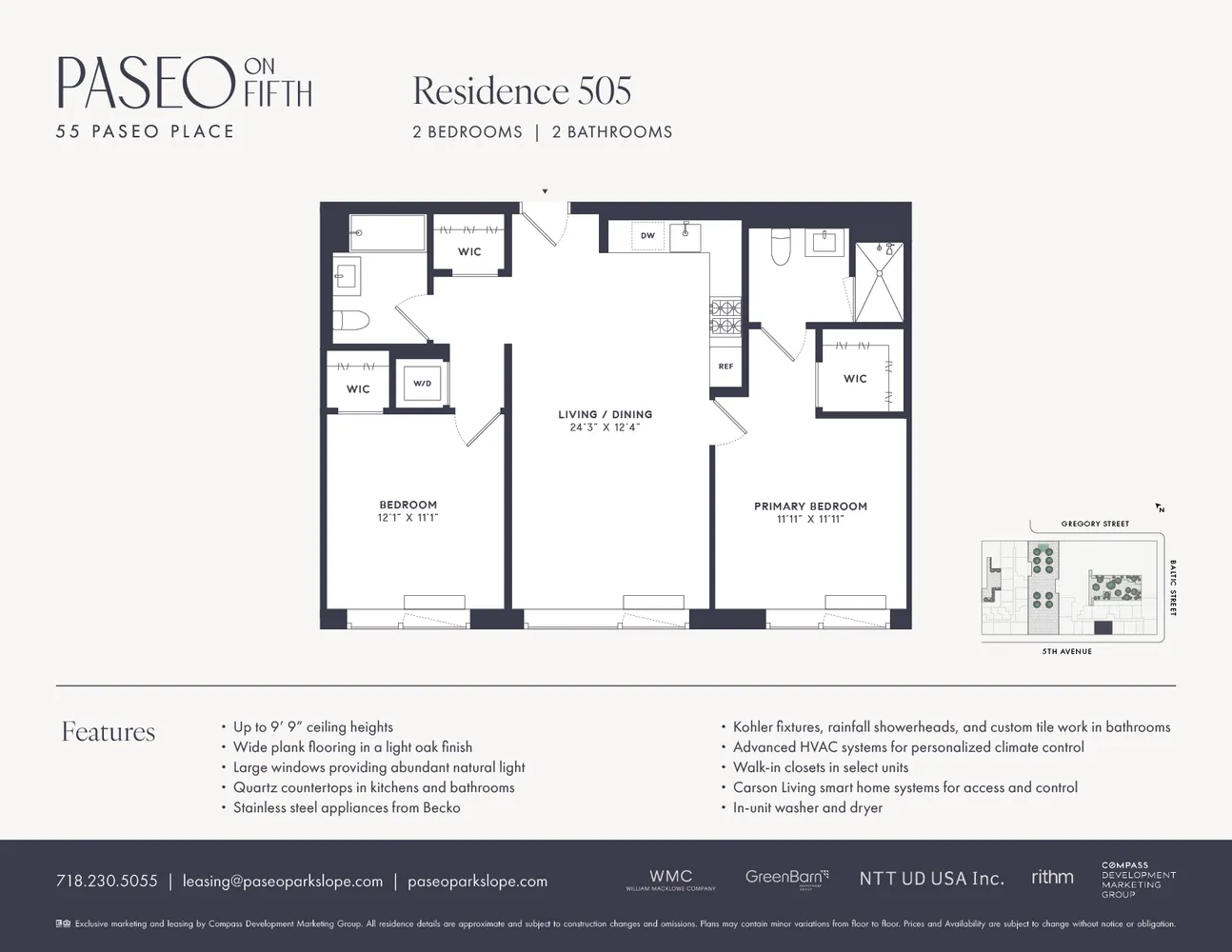 $8,650 | 55 Paseo Place, Unit 505 | Park Slope